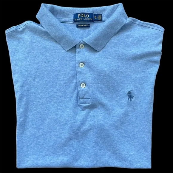 Light Blue Polo Ralph Lauren Polo Shirt (XL) - Picture 3 of 11